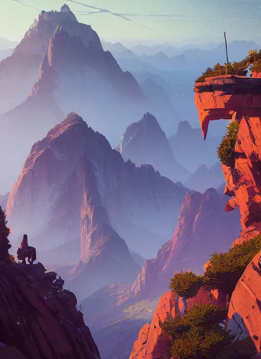 Image similar to highly detailed portrait mountain in gta v, stephen bliss, unreal engine, fantasy art by greg rutkowski, loish, rhads, ferdinand knab, makoto shinkai and lois van baarle, ilya kuvshinov, rossdraws, tom bagshaw, global illumination, radiant light, detailed and intricate environment