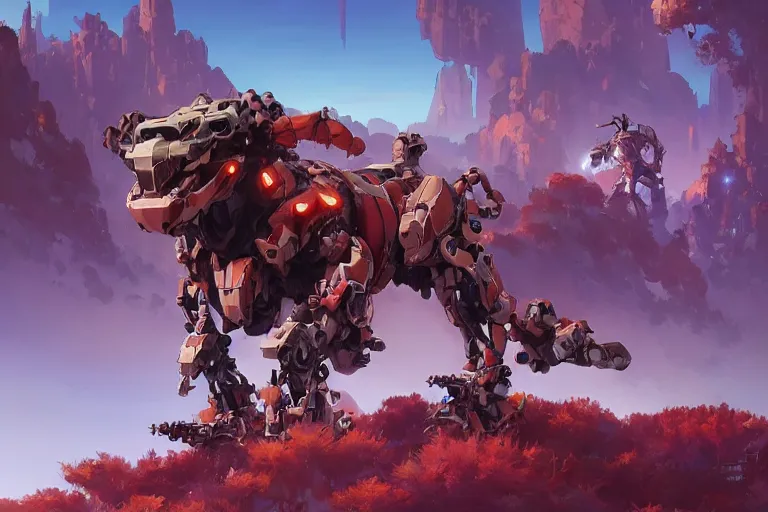 Image similar to watcher machine mecha animal beast robot of horizon forbidden west horizon zero dawn bioluminiscence, behance hd by jesper ejsing, by rhads, makoto shinkai and lois van baarle, ilya kuvshinov, rossdraws global illumination