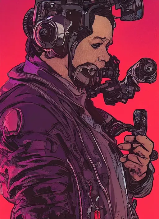 Image similar to cyberpunk surgeon. night vision. portrait by ashley wood and alphonse mucha and laurie greasley and josan gonzalez and james gurney. spliner cell, apex legends, rb 6 s, hl 2, d & d, cyberpunk 2 0 7 7. realistic face. dystopian setting.