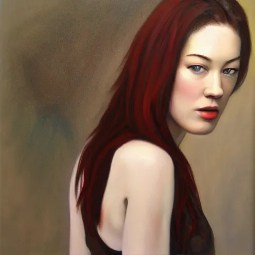 Prompt: stoya, oil painting, artistic