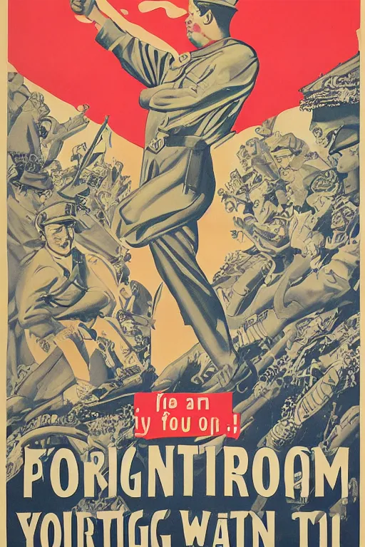 Image similar to a propaganda poster designed to convince people to enlist in the war against philosophy, 1 9 4 0 s, intricate, detailed