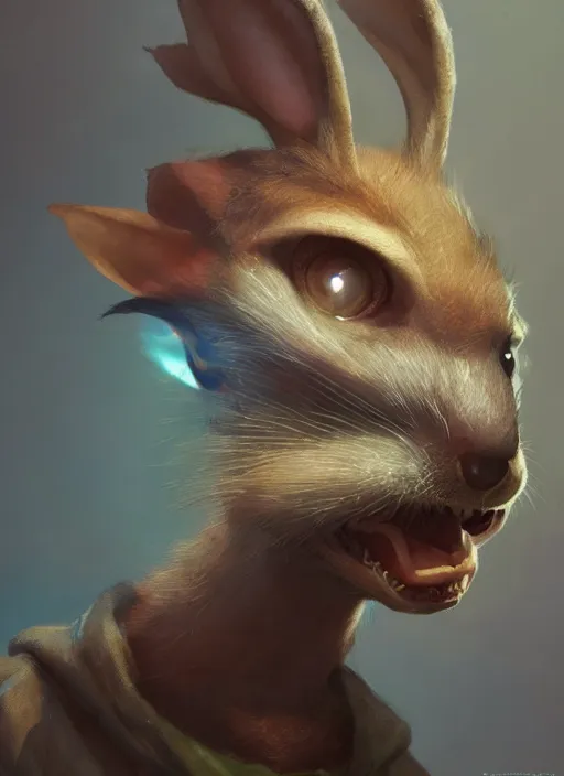 Prompt: a beautiful half body portrait of a cute young anthropomorphic alien rat fursona. big eyes. character design by cory loftis, fenghua zhong, ryohei hase, ismail inceoglu and ruan jia. volumetric light, detailed, rendered in octane