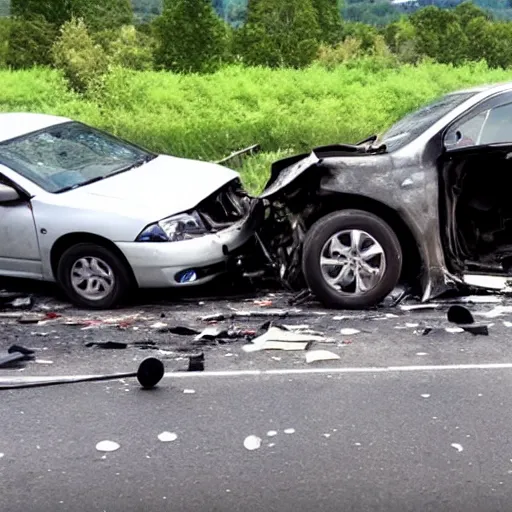 Prompt: car crash, 6 dead, ultra hd