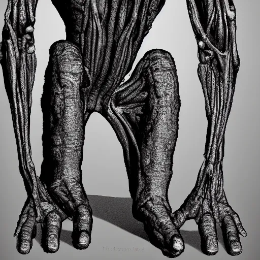 Image similar to monster made entirely out of human legs inspired by scp