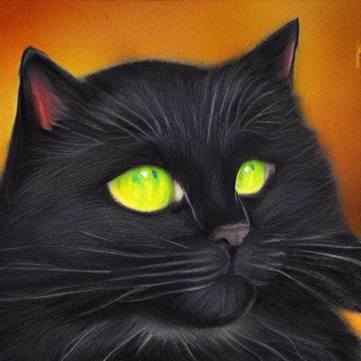 Image similar to black cat furry art