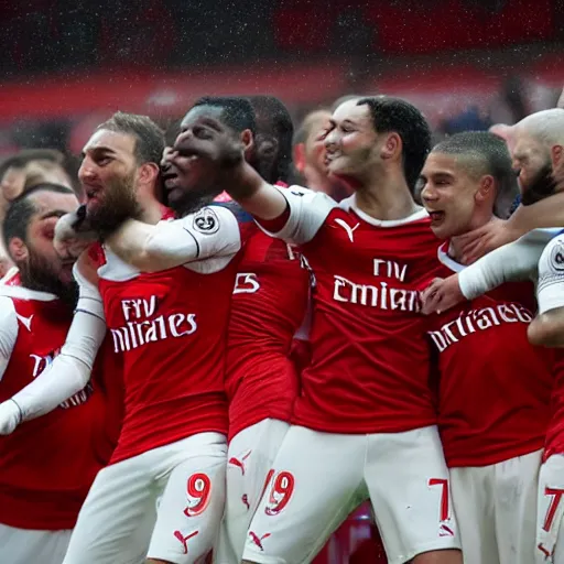 Image similar to Arsenal win the Premier League