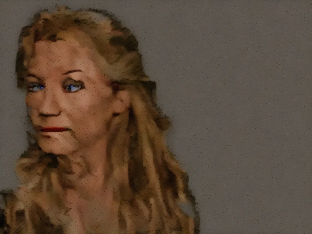 Prompt: Laura Palmer from Twin Peaks, pixelated, posterized