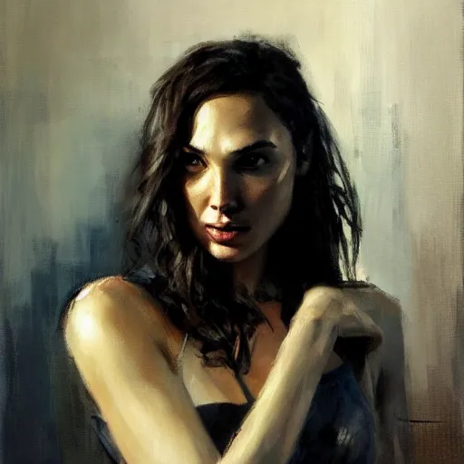 Image similar to painting of gal gadot by jeremy mann