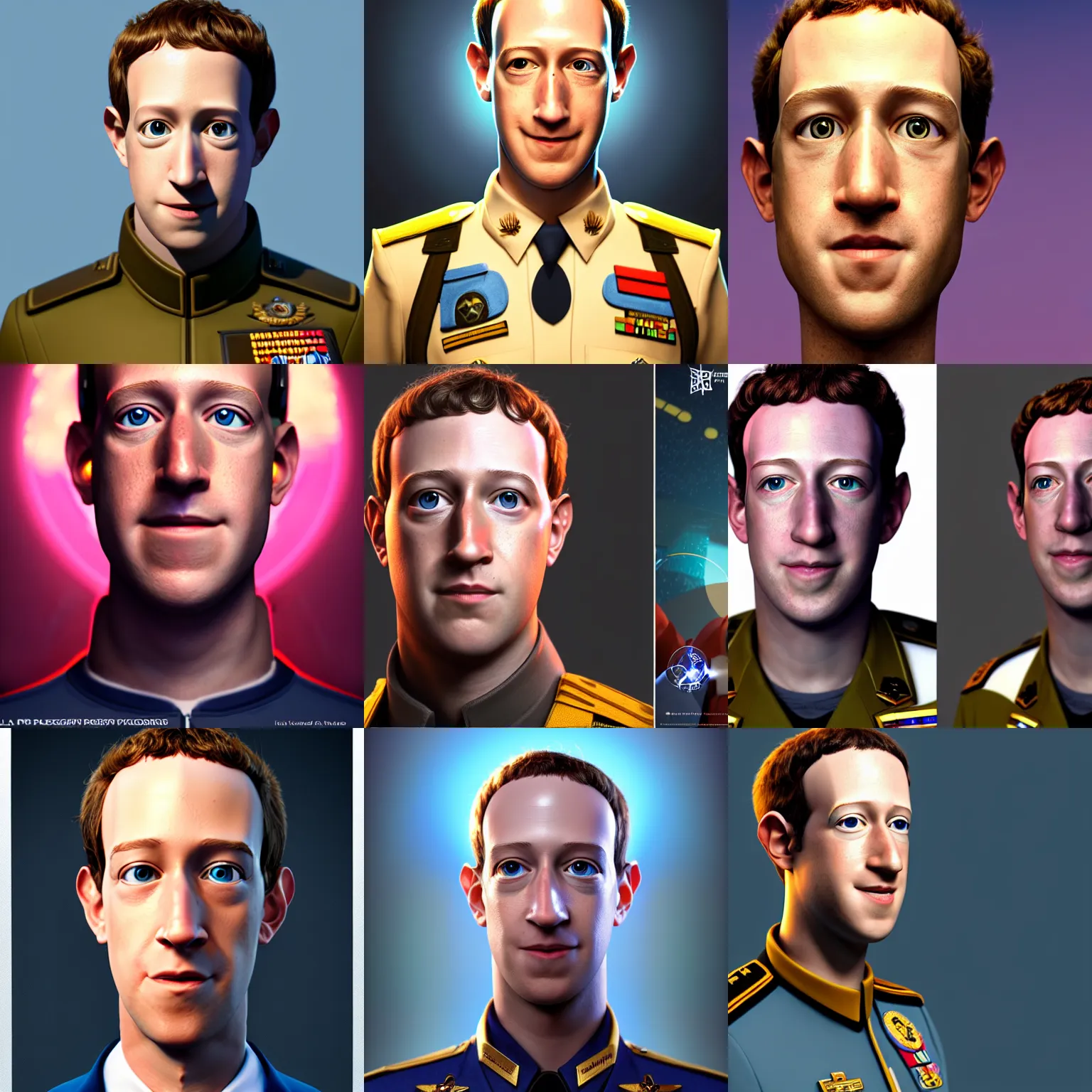 Prompt: a full character portrait of marc zuckerberg as lt. cmdr data, the pixar adaptation, with same hairstyle, hyper detailed, digital art, trending in artstation, cinematic lighting, studio quality, smooth render, unreal engine 5 rendered, octane rendered