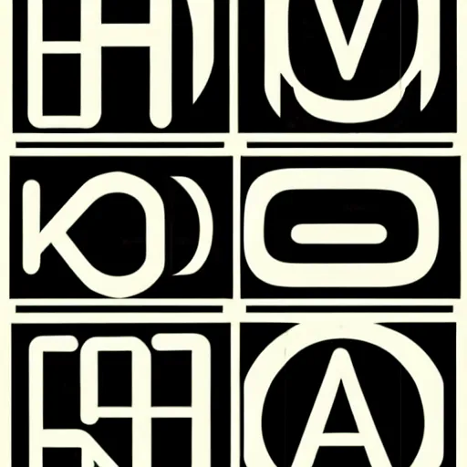 Image similar to the alphabet!! typography, high contrast, front and back, layers, helvetica, in the bauhaus style