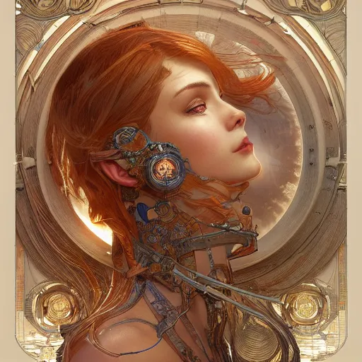 Image similar to a highly detailed digital image of an imagination creation machine, concept art, artstation, cgsociety, very detailed, intricate, detailed illustration, by artgerm and greg rutkowski and alphonse mucha, product lighting, sharp, smooth, masterpiece