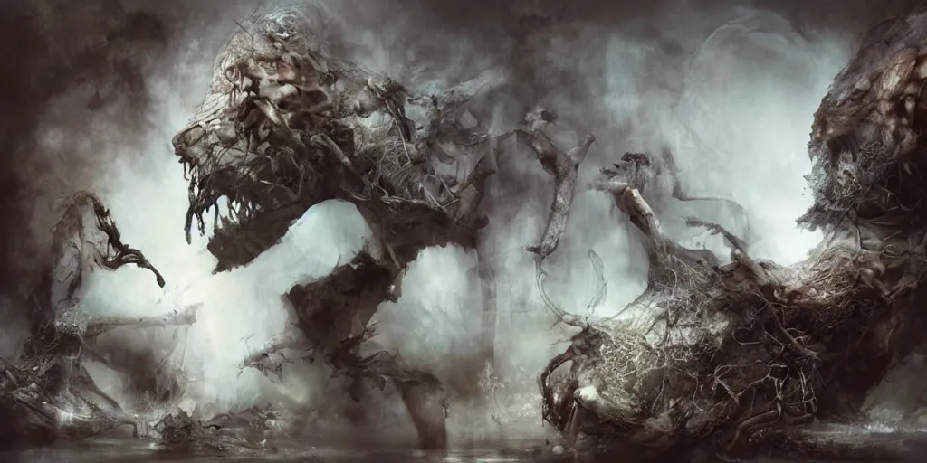 Image similar to The end of mankind, by ryohei hase