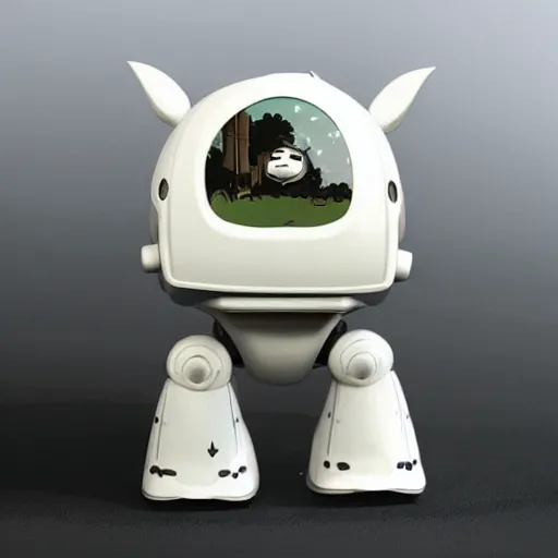 Prompt: a small animal robot in the style of studio ghibli