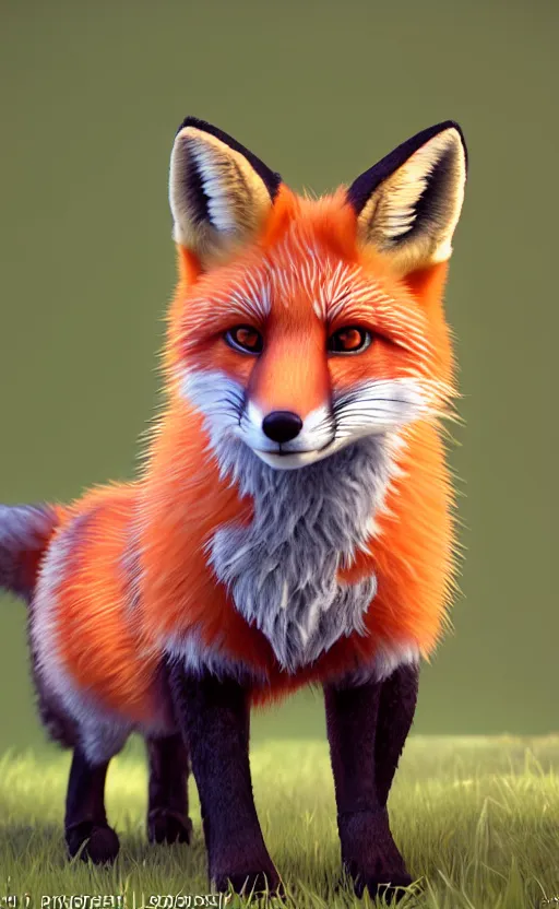 Image similar to portrait of the cutest red fox ever, fluffy, photorealistic, soft lighting, unreal engine