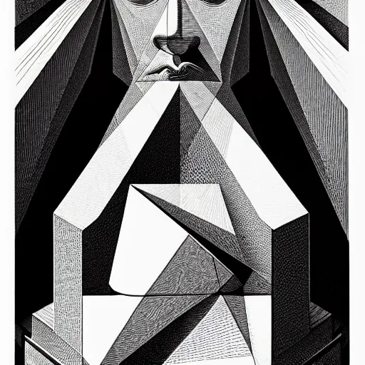 Image similar to white conceptual figurative post - morden monumental abstract portrait made by escher and piranesi, highly conceptual figurative art, intricate detailed illustration, illustration sharp geometrical detail, vector sharp graphic, controversial poster art, polish poster art