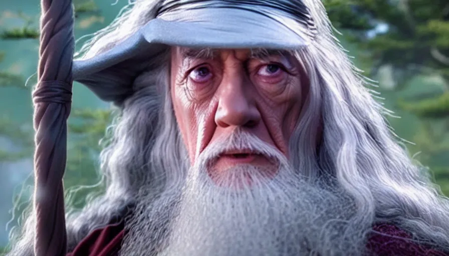 Image similar to still of gandalf in the movie'' kung pow 2'' ( 2 0 2 6 )