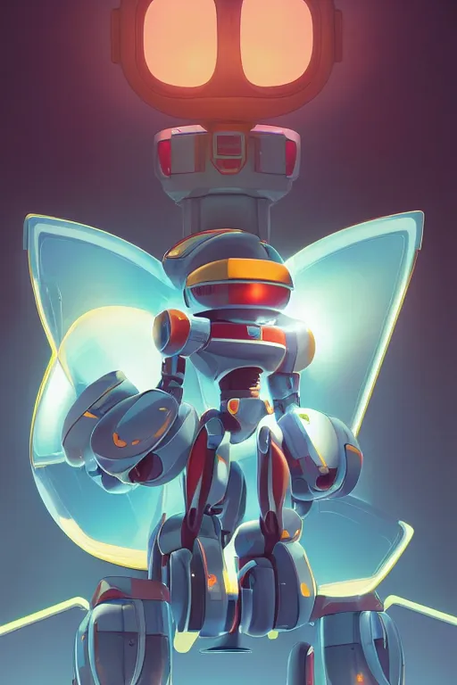 Image similar to metabots medabots medarotto medarot robot minimalist comics, behance hd by jesper ejsing, by rhads, makoto shinkai and lois van baarle, ilya kuvshinov, rossdraws global illumination ray tracing hdr radiating a glowing aura