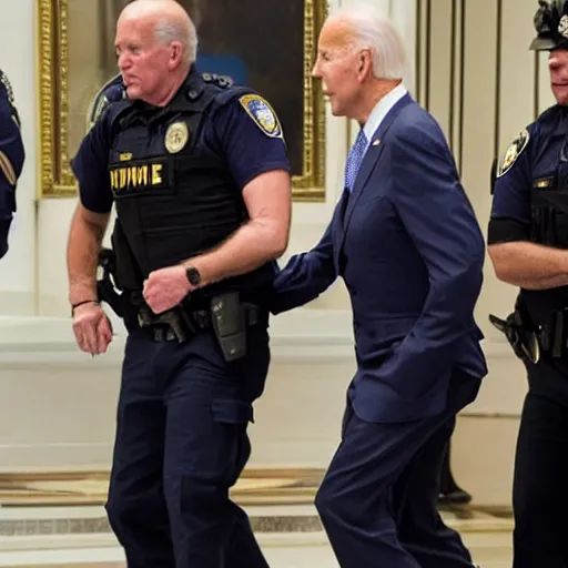 Image similar to joe biden being arrested by capitol police