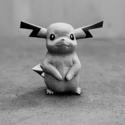 Prompt: a concrete pikachu