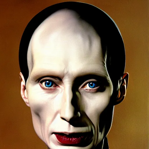 Prompt: ultra realistic portrait painting of tilda swinton as lord voldemort, art by frank frazetta, 4 k, ultra realistic, highly detailed, epic lighting