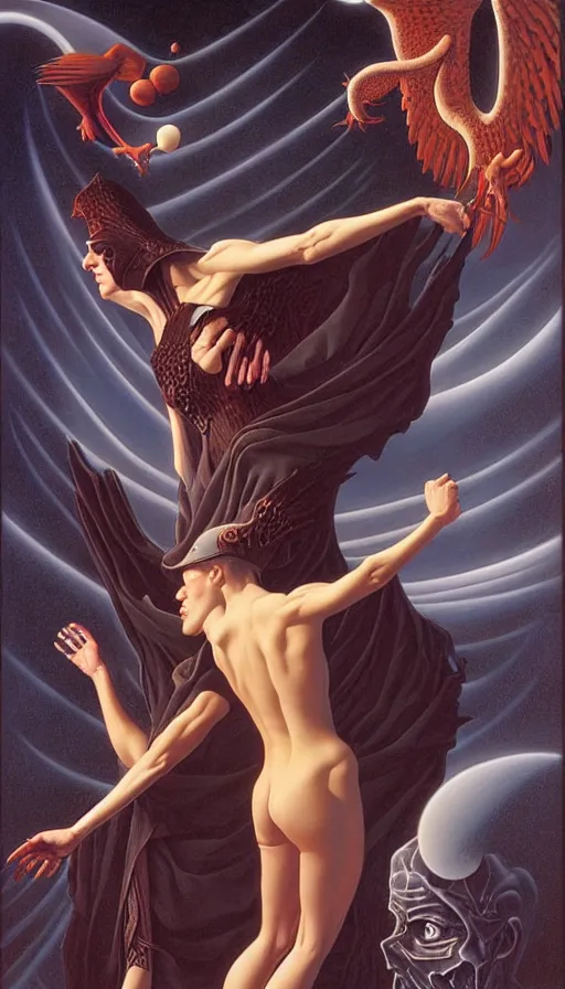 Image similar to the two complementary forces that make up all aspects and phenomena of life, by Gerald Brom,