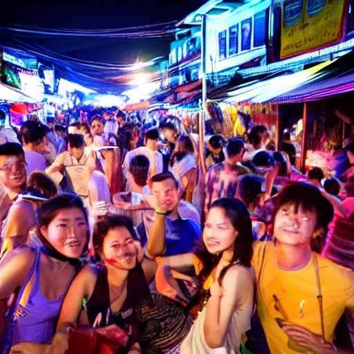 Image similar to Khao San Road backpacker party