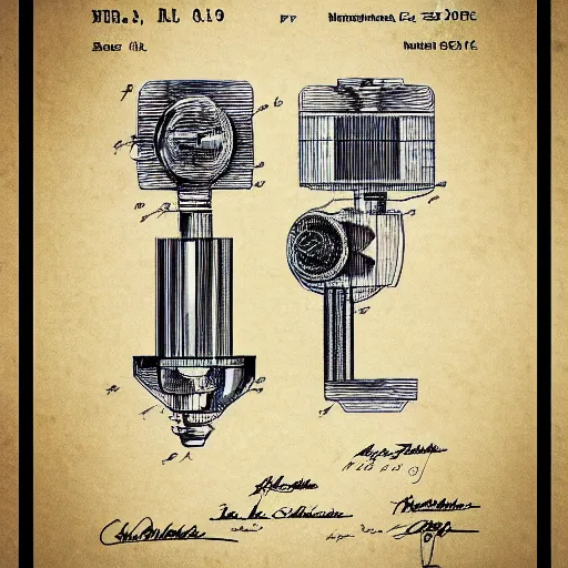 Prompt: christopher alexander patent drawing style