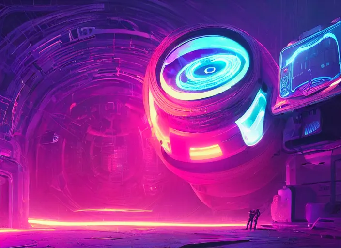 Image similar to a futuristic skull with glowing eyes and a wormhole tunnel, cyberpunk art by beeple, behance contest winner, computer art, darksynth, synthwave, rendered in cinema 4 d