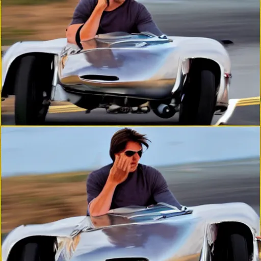 Image similar to Tom Cruise tangoing on the Highway to the Danger zone