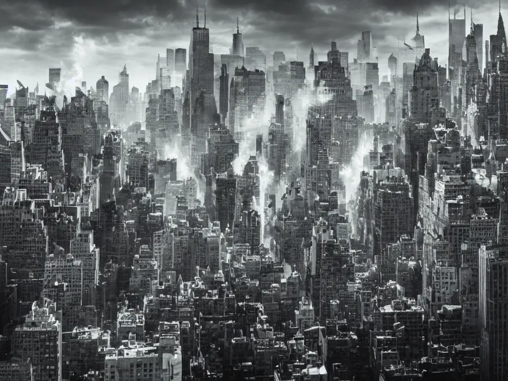 Prompt: kaiju attacking new york city, cinematic, photorealistic