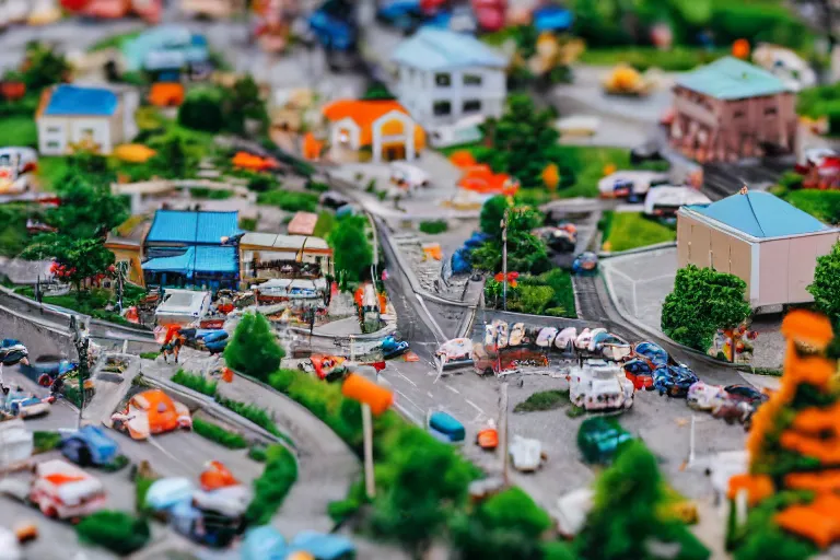 miniature tilt shift photography