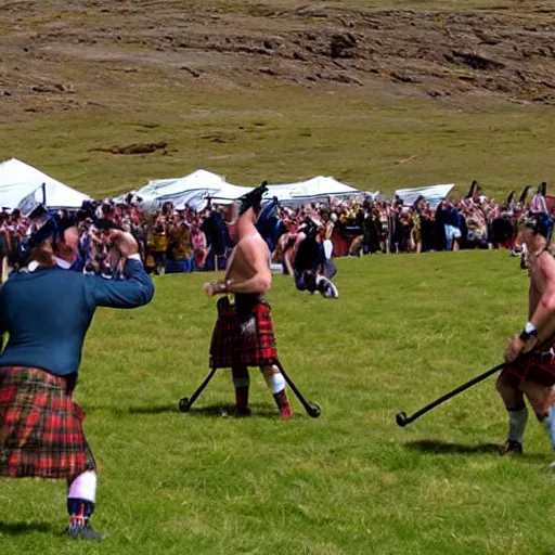 Prompt: highland games on mars