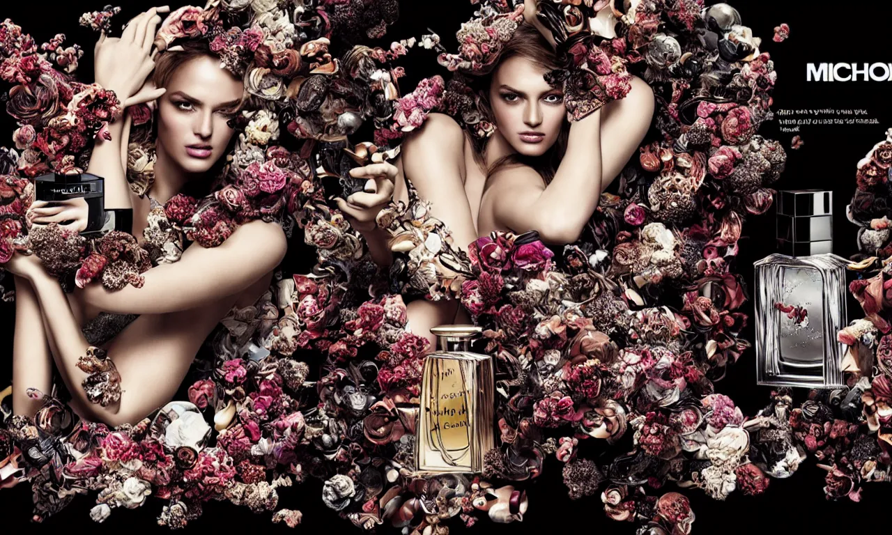 Image similar to fragrance advertising campaign by michael bay, detailed, intricate, high contrast