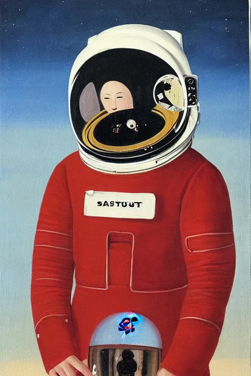 Image similar to portrait of a astronaut in astronaut helmets, by chinese meticulous painting