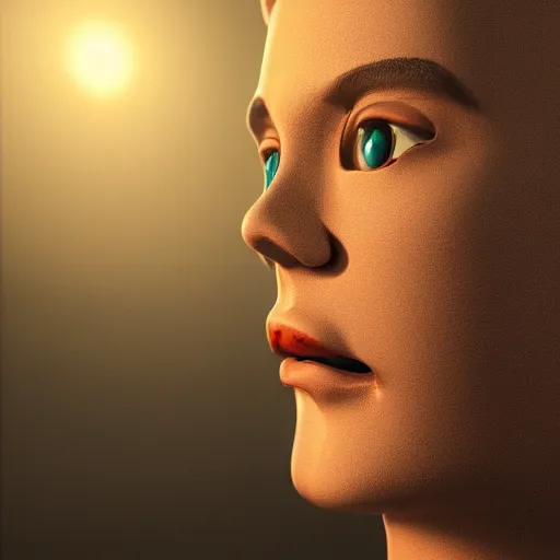 Image similar to a highly detailed, TV head, artstation, DeviantArt, professional, octane render, sunset lighting