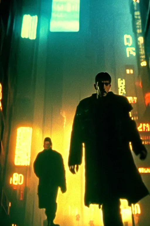 Image similar to cinematic bladerunner scenes