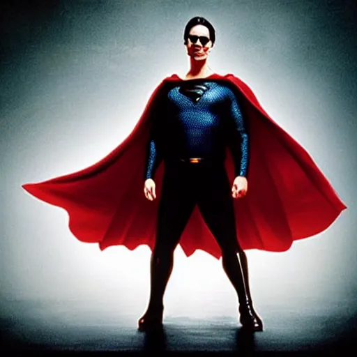 Prompt: “ superman in the movie the matrix ”