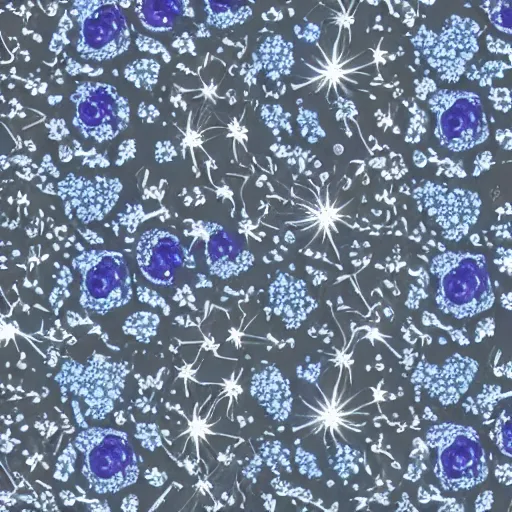 Image similar to detailed, intricate blue black and purple papaverum flower on the field, nebula, galaxy in the sky