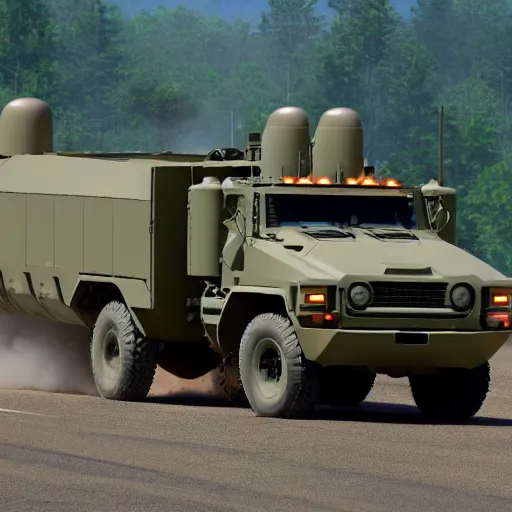 Prompt: high quality image of HIMARS in Cars movie, 8k, detailed