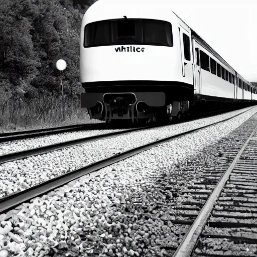 Prompt: White train