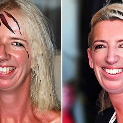 Image similar to katie hopkins flesh eating disease, ant infestation on skin, hair loss