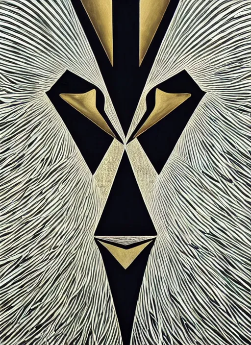 Image similar to black gold silver, crow portrait!!!!!, symmetrical, award - winning painting, abstract, gold and silver shapes, rectangles, geometry, elegant, luxurious, beautiful, pitch black background, dali