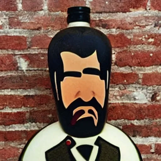 Image similar to a perfect photograph of captain haddock made from a bottle of whisky