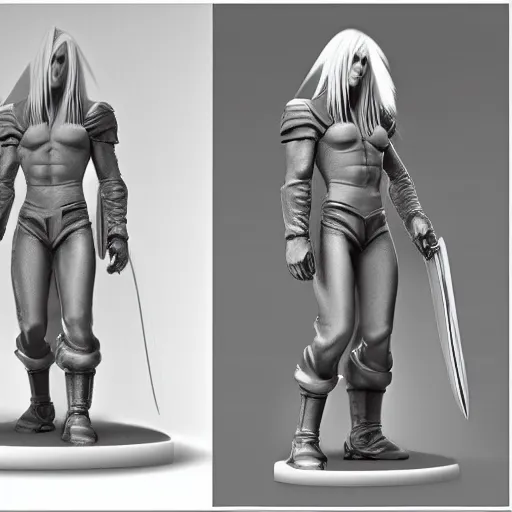 Prompt: sephiroth as mario, a computer rendering by h. r. giger, trending on zbrush central, neoplasticism, zbrush, reimagined by industrial light and magic, # vfxfriday