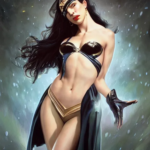 Prompt: full figure ultra realistic illustration, dua lipa as zatanna, intricate, elegant, highly detailed, digital painting, artstation, concept art, smooth, sharp focus, illustration, art by artgerm and greg rutkowski and alphonse mucha