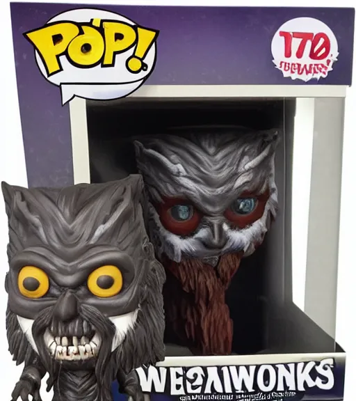 Image similar to horror wendigo werewolf with antlers funko pop still sealed in box, ebay listing