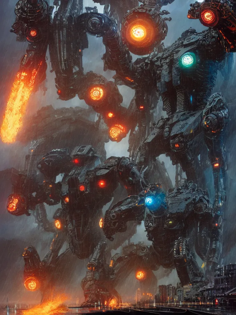 a pacific rim srcreenshot illustration of a robot | Stable Diffusion |  OpenArt