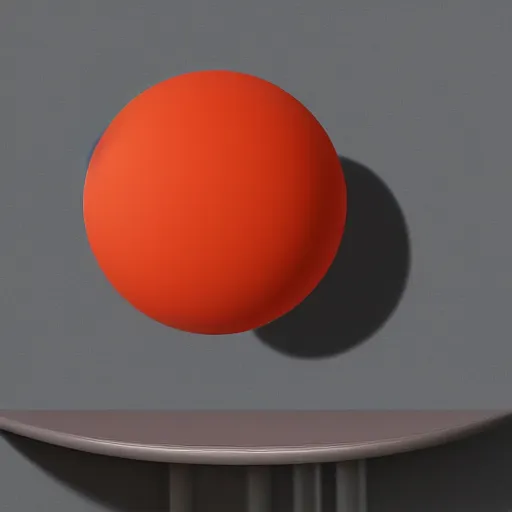 Prompt: a plastic sphere in pantone color of the year 2019