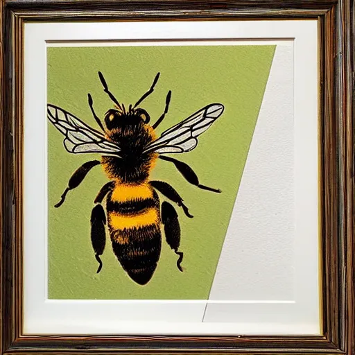 Image similar to bee art in print