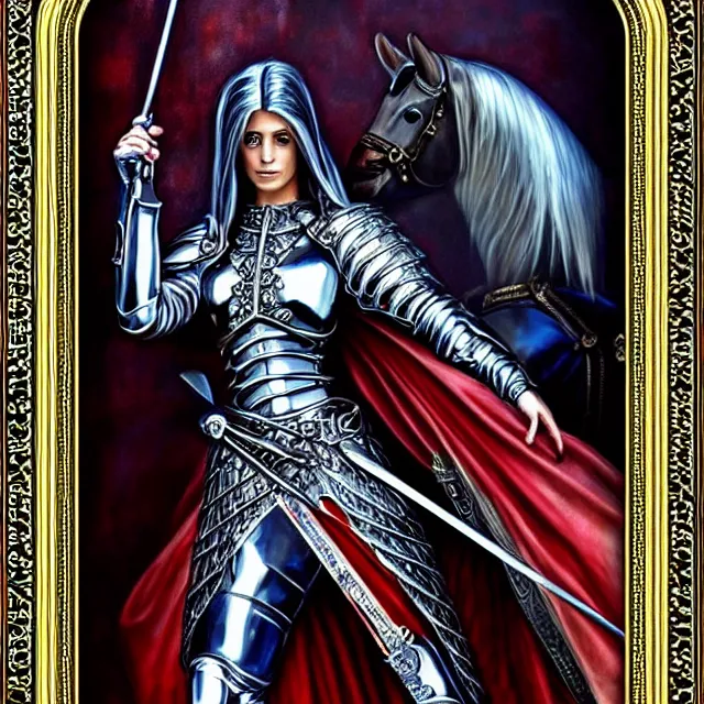 Prompt: beautiful!! knight anne stokes highly detailed 8 k hdr smooth sharp focus high resolution award - winning photo photorealistic chrome reflect